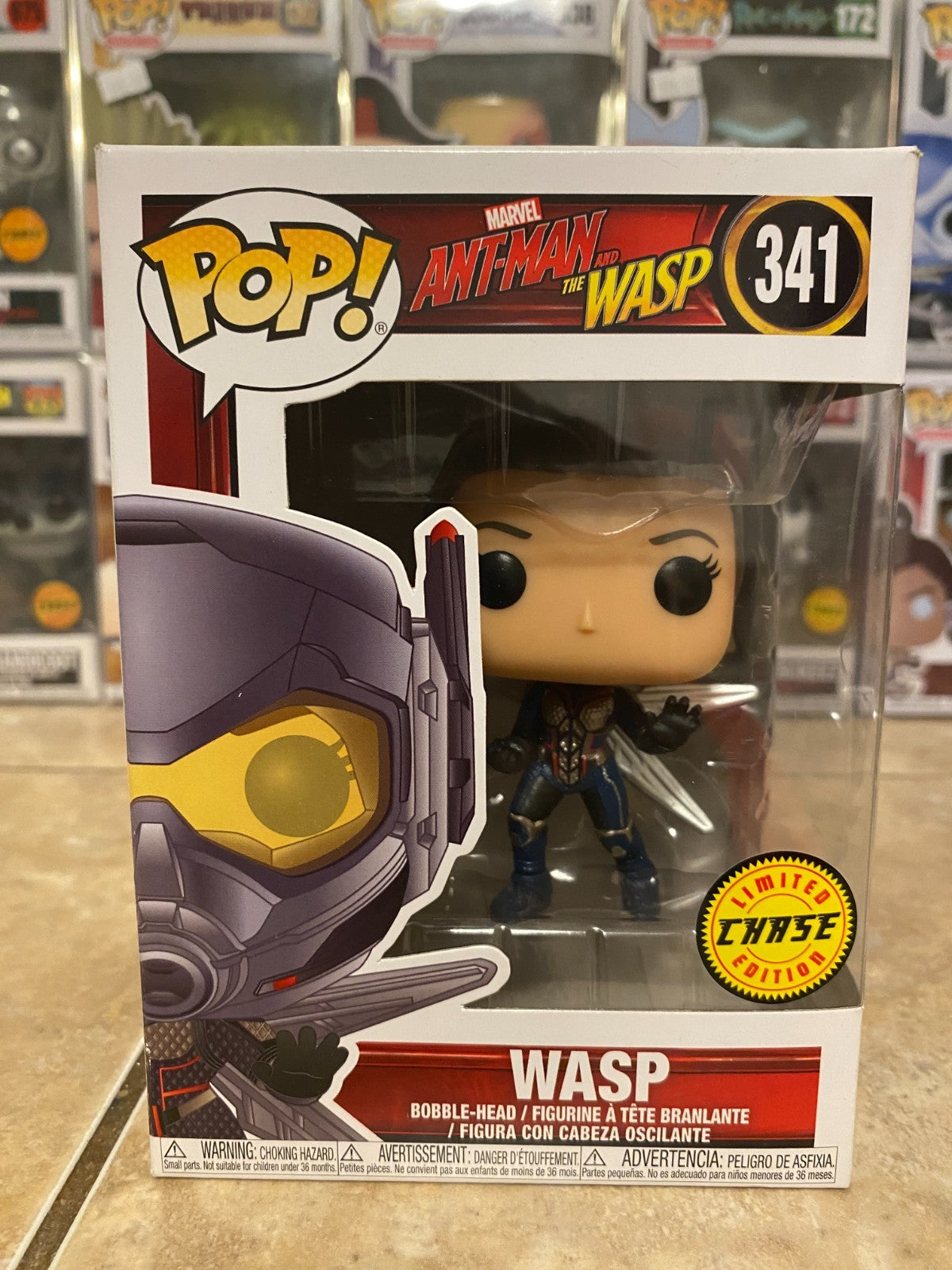 Marvel Ant-Man & The Wasp: Wasp Unmasked #341 Chase Funko Pop! Vinyl w Protector