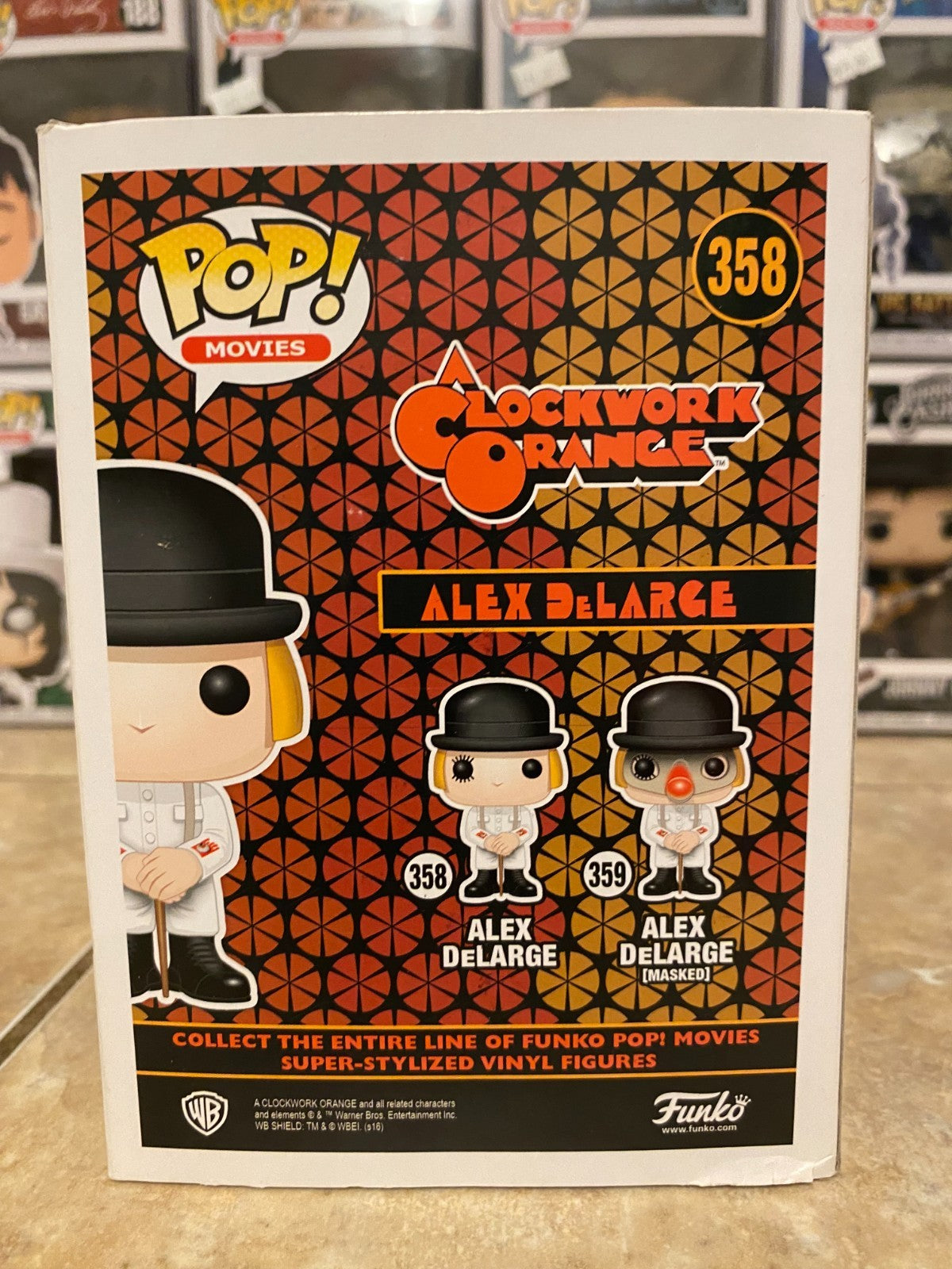 Funko Pop - Alex DeLarge 358 - A Clockwork Orange - Pop Movies w Protector