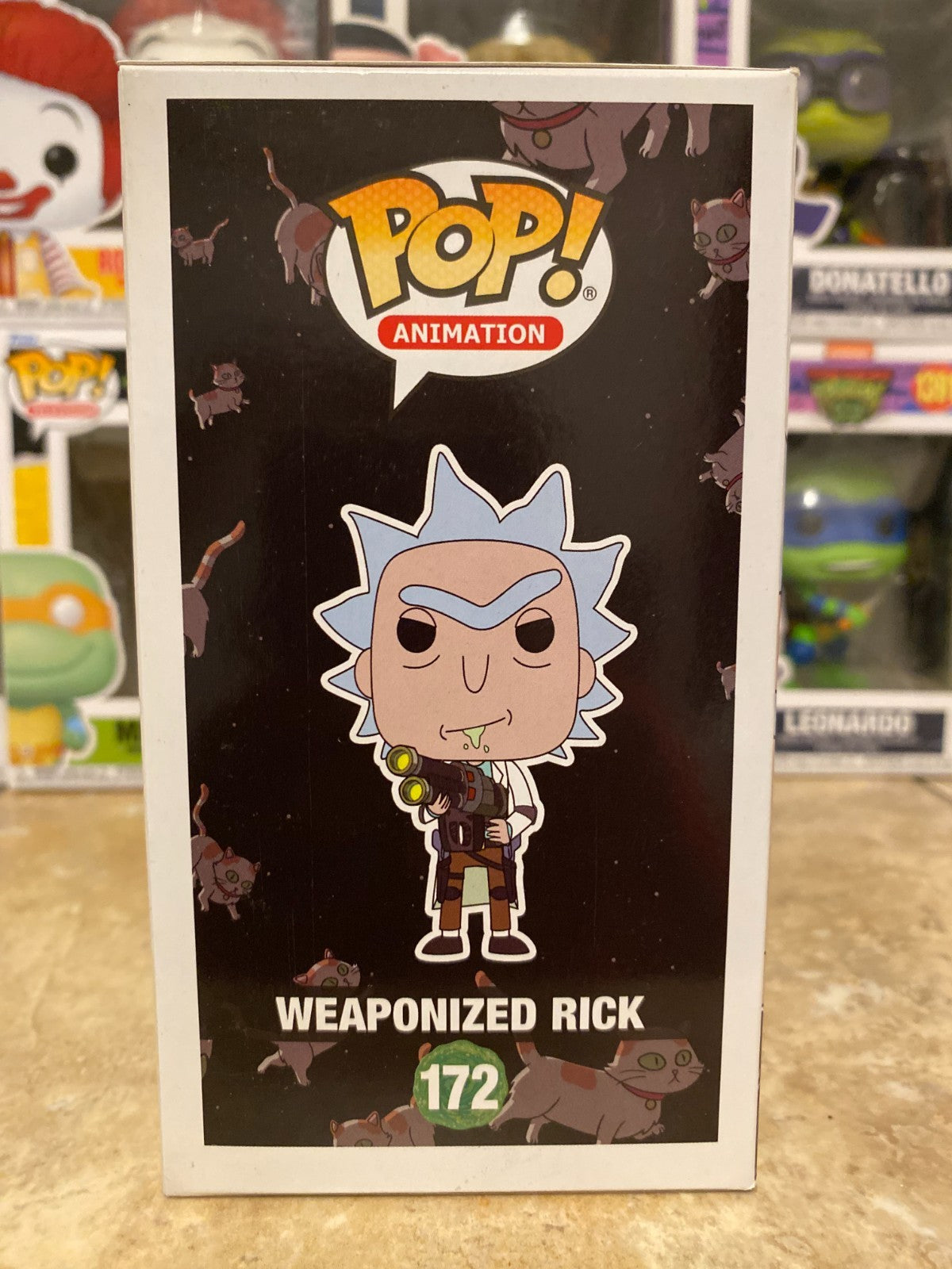 Funko POP! Rick & Morty: Weaponized Rick #172 **CHASE** w Protector
