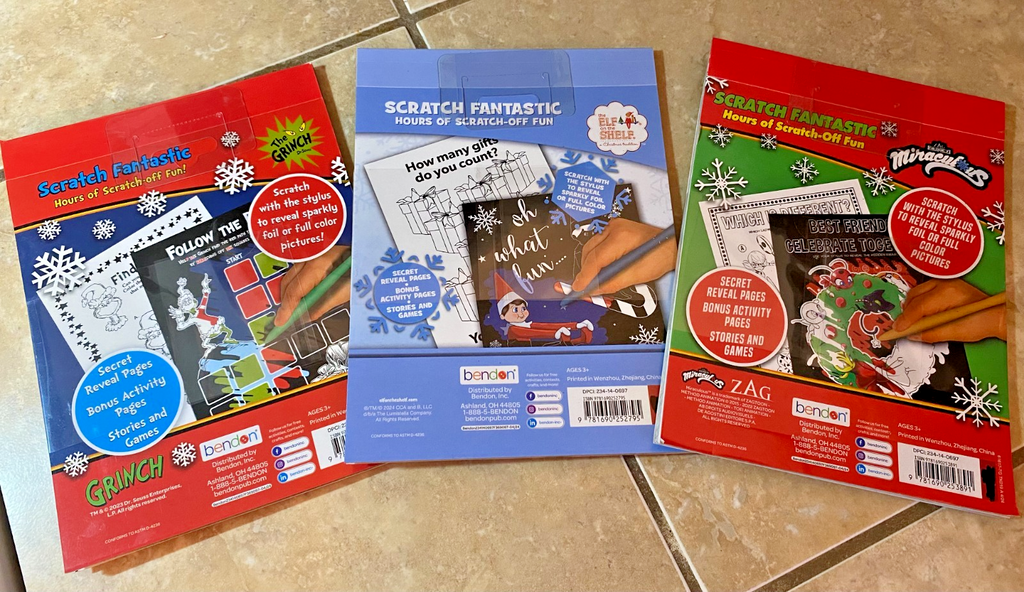The Elf on the Shelf + Friends Scratch Fantastic Art Activity Book (Bundle of 3)