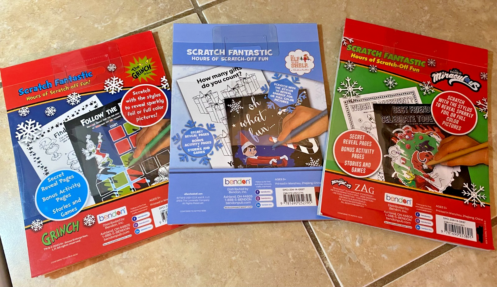 The Elf on the Shelf + Friends Scratch Fantastic Art Activity Book (Bundle of 3)