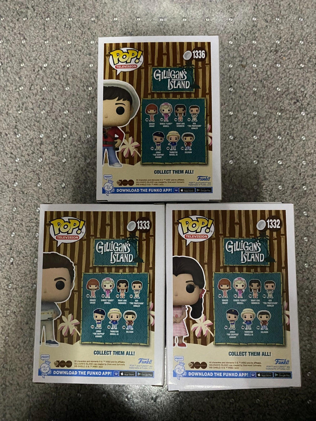 Funko Pop! TV Gilligan's Island GILLIGAN, MARY ANN & THE PROFESSOR - Set of 3