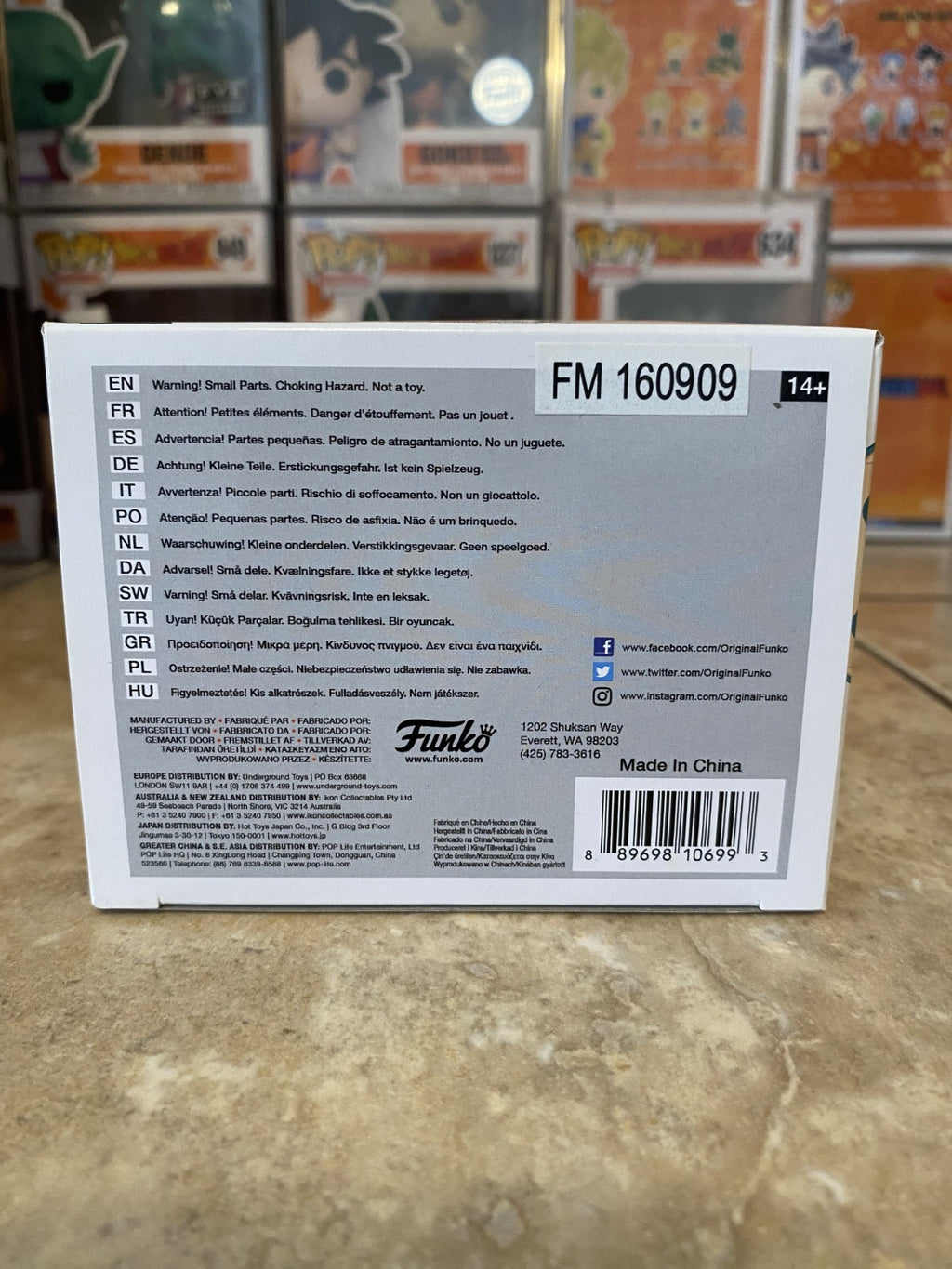 Funko Pop! Dragon Ball Z #156 Super Saiyan God Super Saiyan Vegeta w Protector