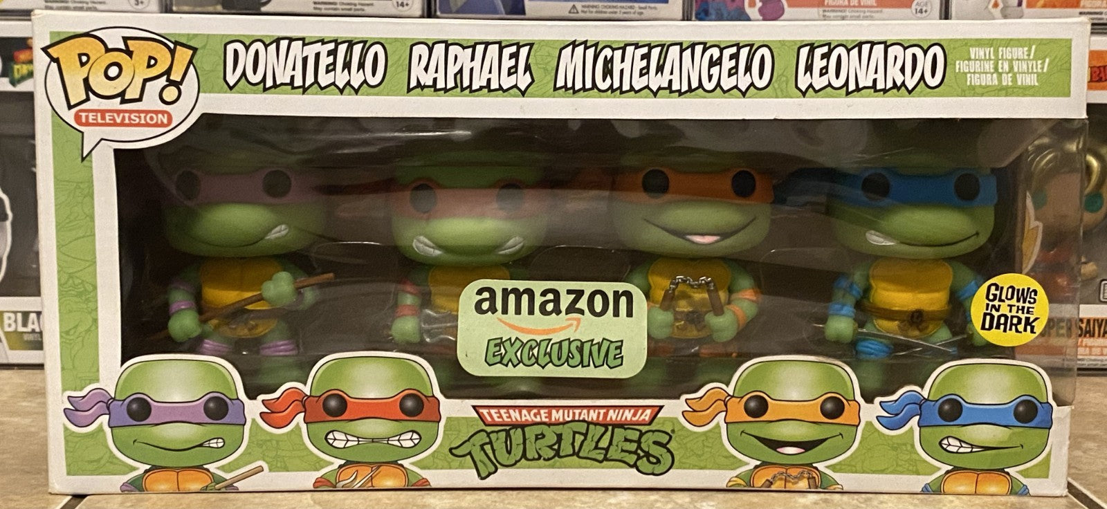 Funko Pop! Teenage Mutant Ninja Turtles - Amazon (GITD Exclusive) (2013) RARE