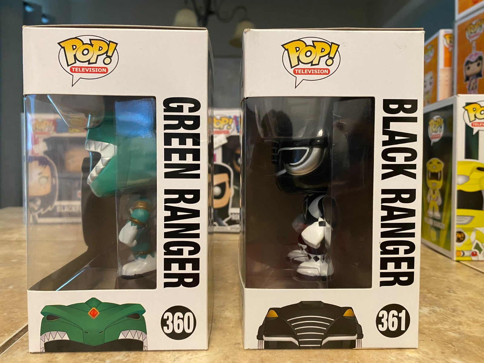 Funko Pop! Mighty Morphin Power Rangers Set #360 thru #363 with Soft Protectors