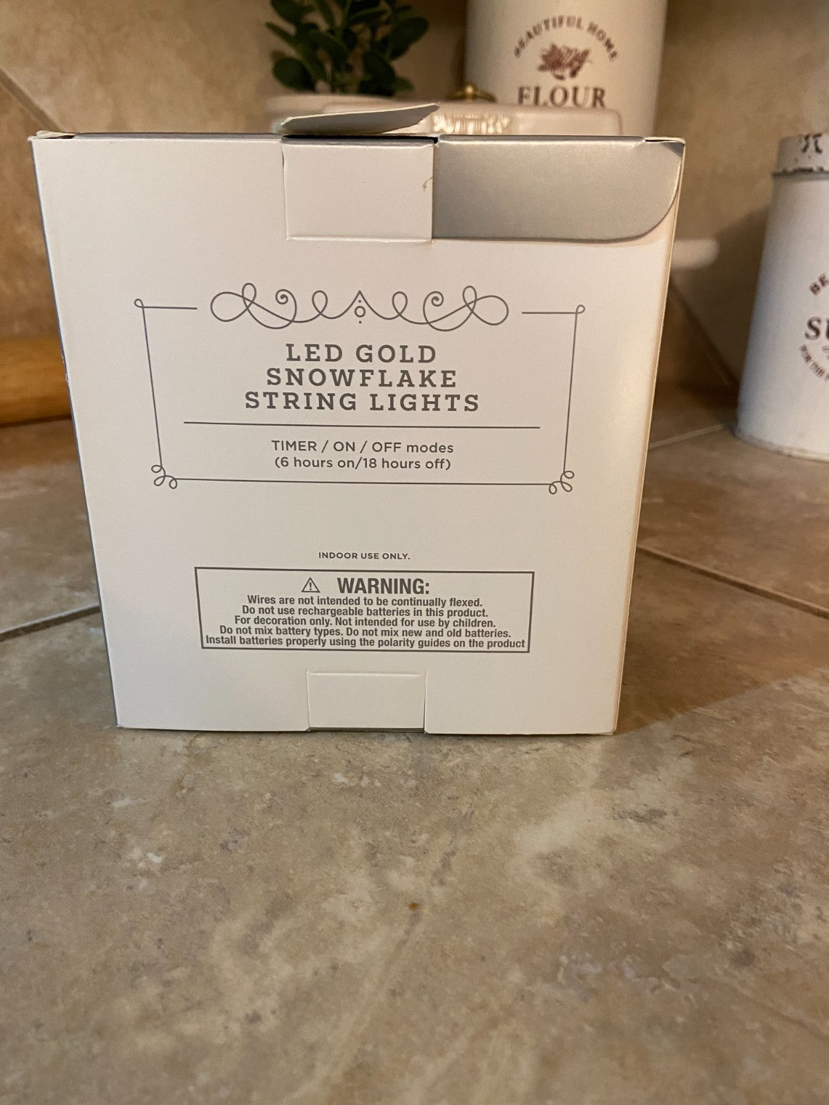 Wondershop  Xmas LED Gold Snowflake String Lights