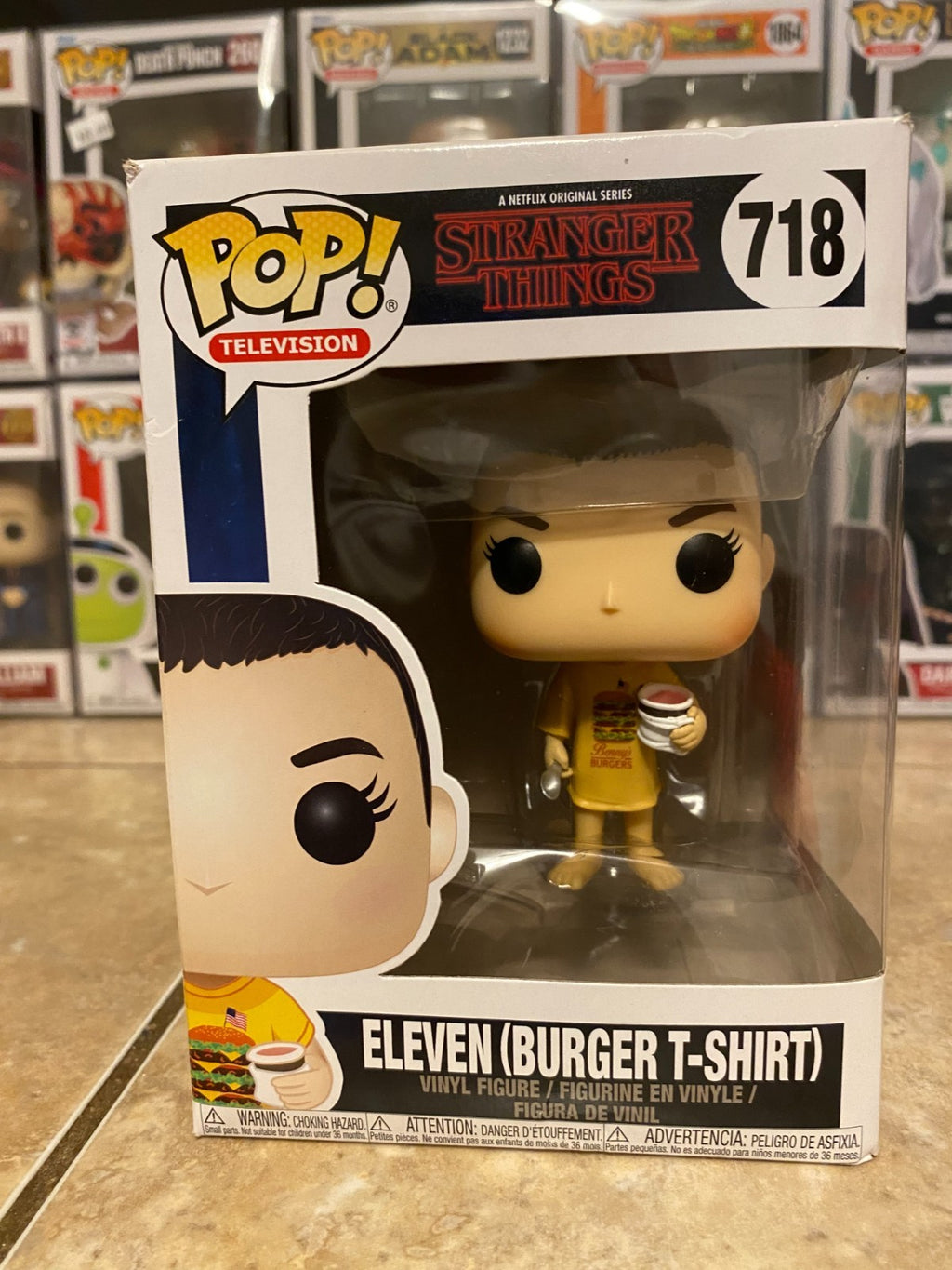 Pop! TV: Stranger Things Eleven in Burger T-Shirt #718 Figure Funko w Protector