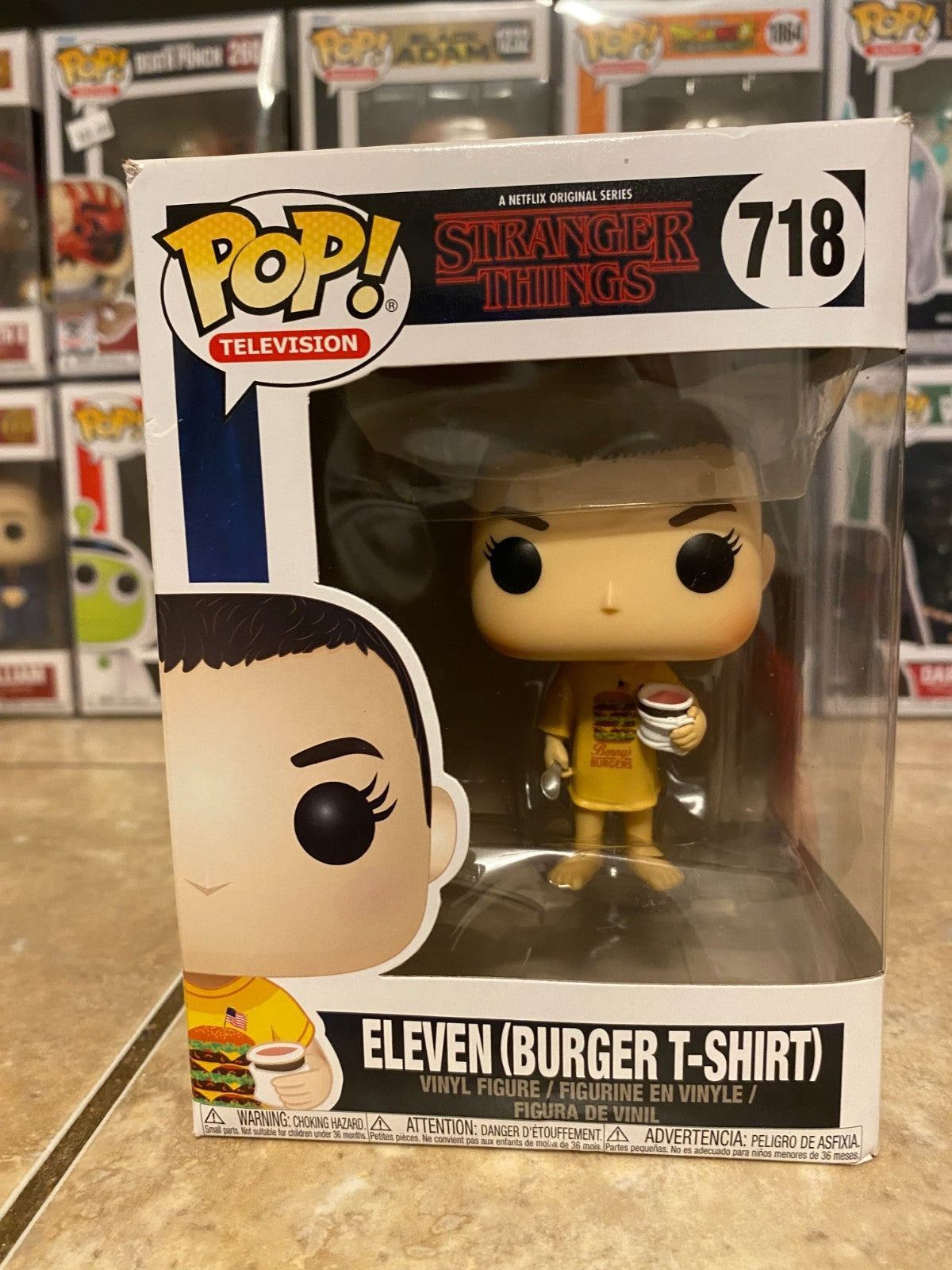 Pop! TV: Stranger Things Eleven in Burger T-Shirt #718 Figure Funko w Protector