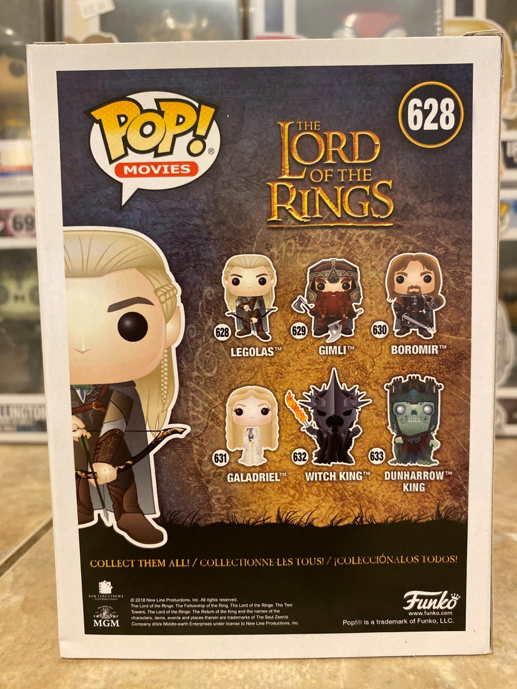 Funko Pop!  Movies: #628 LOTR Lord of The Rings LEGOLAS Vinyl Figure w Protector
