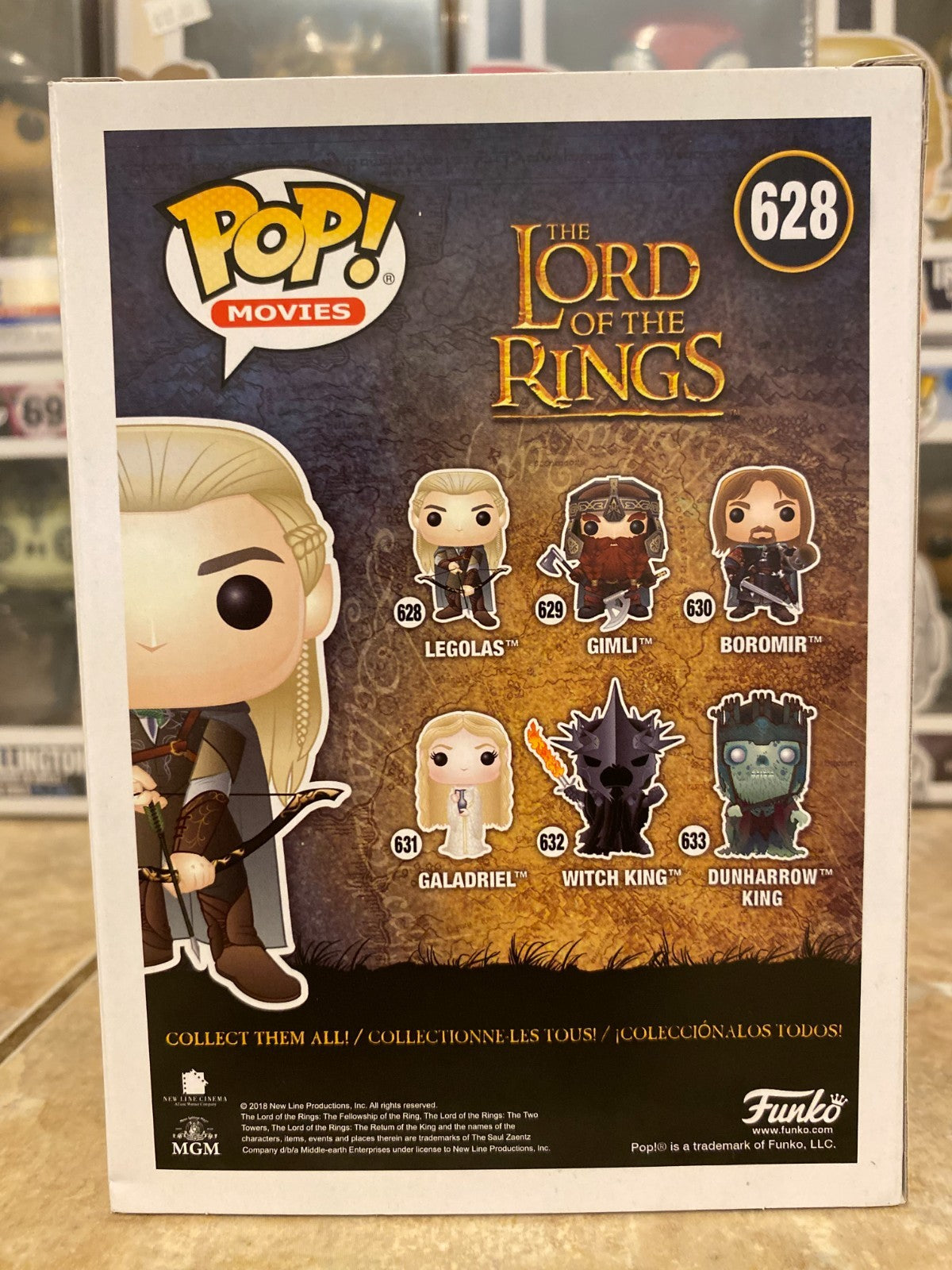 Funko Pop!  Movies: #628 LOTR Lord of The Rings LEGOLAS Vinyl Figure w Protector