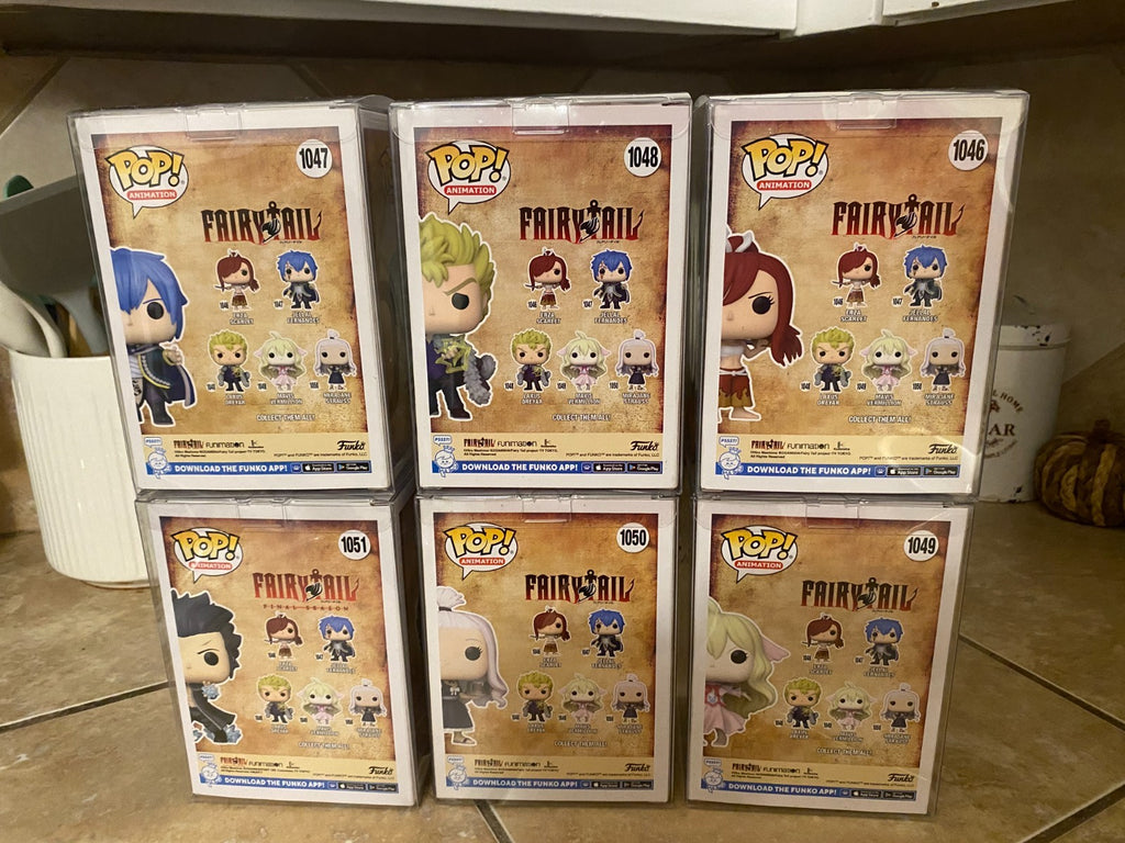 Funko Pop Fairy Tail 6pc Set Figures #1046 thru #1051 w Soft Protectors
