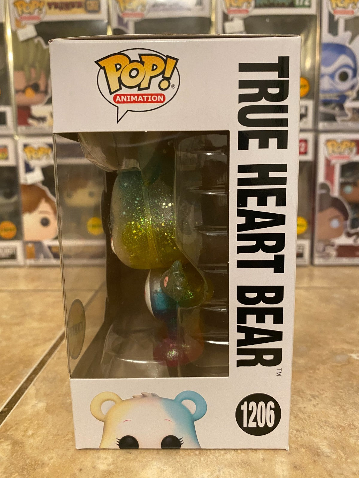 Funko POP! Animation Care Bears 40th TRUE HEART BEAR #1206 CHASE w/Box Protector