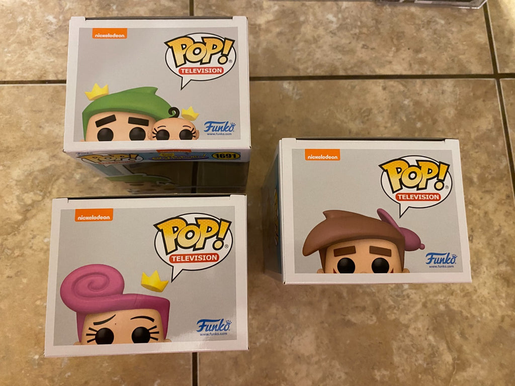 Funko Pop! Fairy Odd Parents Complete Set of 3 Figures 1690-1692 w Protectors