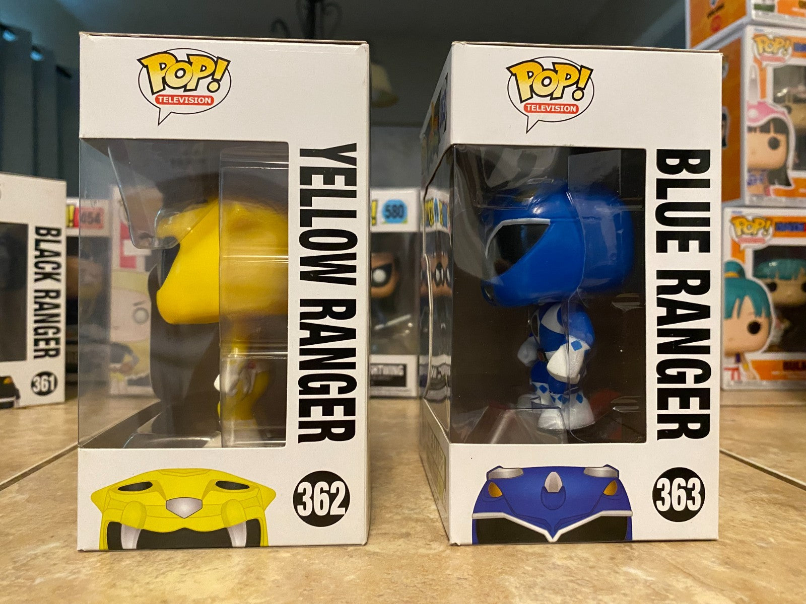 Funko Pop! Mighty Morphin Power Rangers Set #360 thru #363 with Soft Protectors