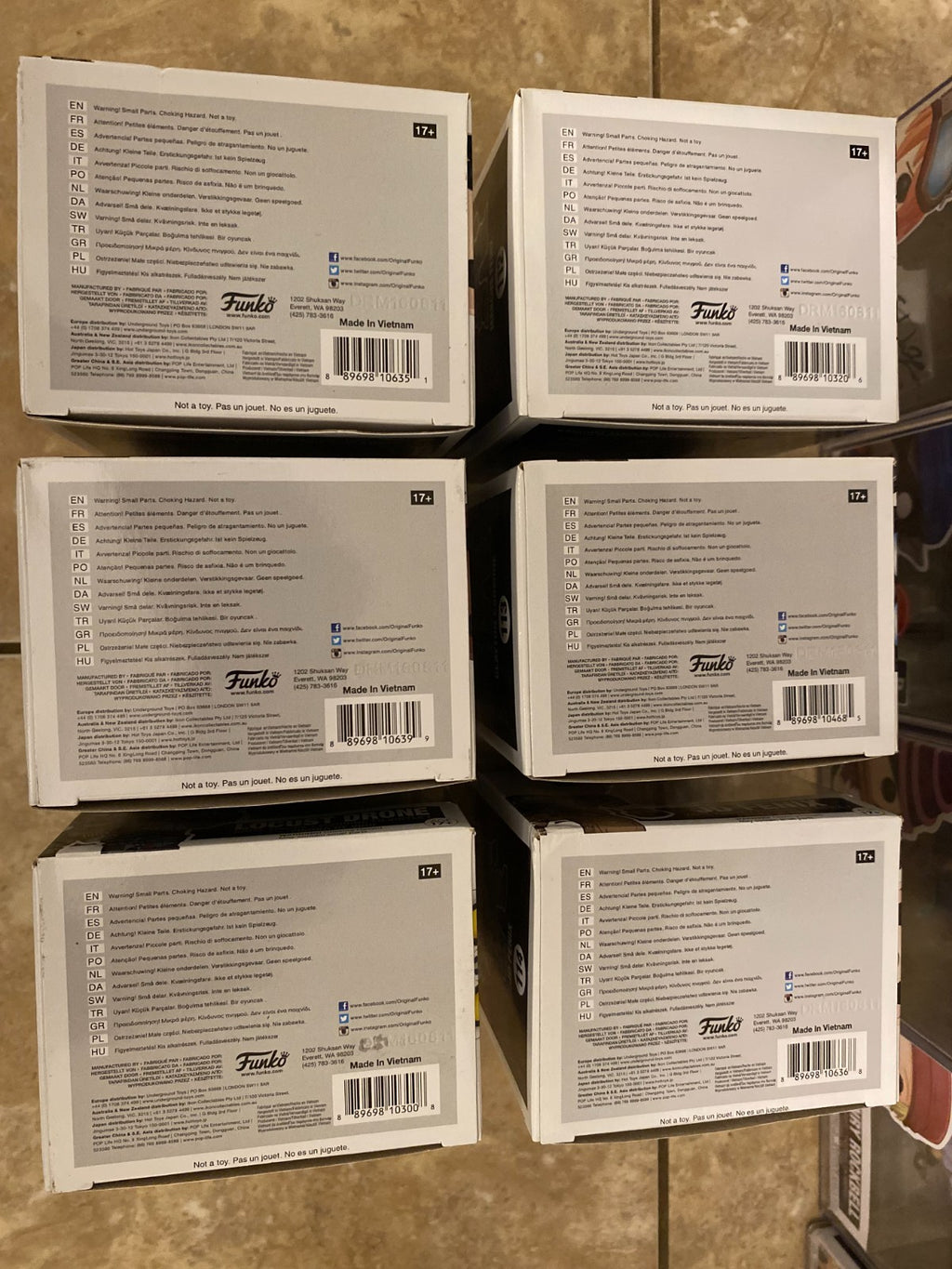 Funko Pop! Gears of War Complete (Common) Wave 1 Set #112-117 w Protectors