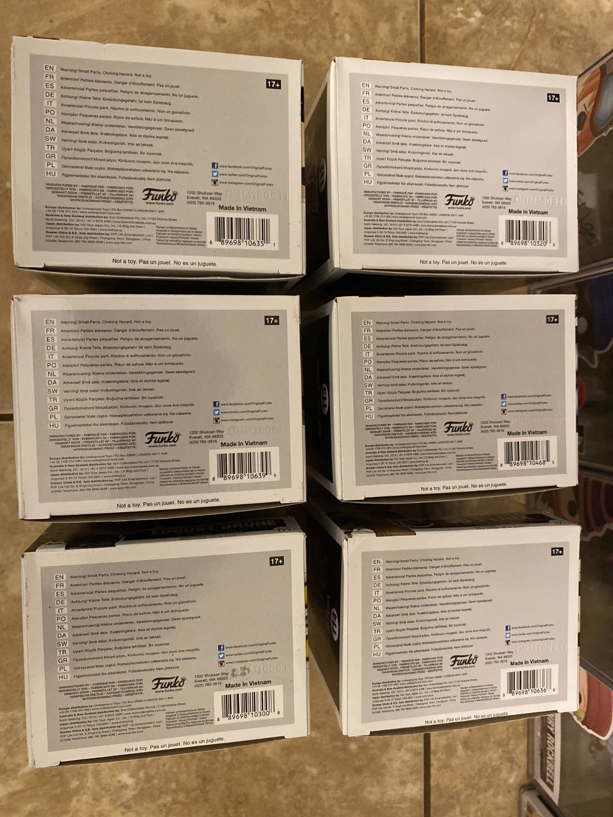 Funko Pop! Gears of War Complete (Common) Wave 1 Set #112-117 w Protectors