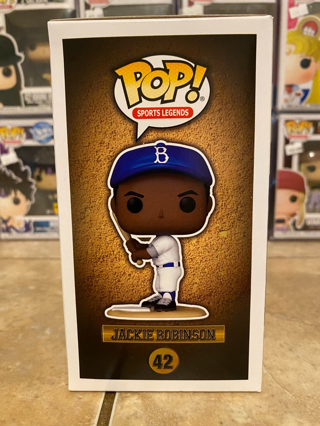 Funko Pop! MLB Legends #42 Jackie Robinson Gold Chase w Protector