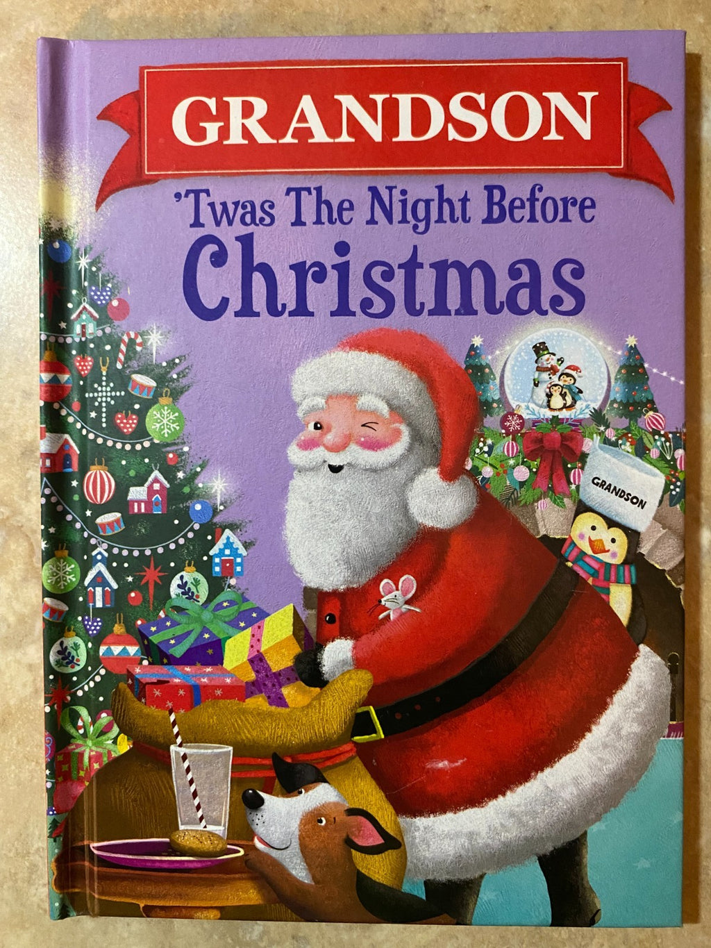 'Twas The Night Before Christmas Hardcover Book Personalized Name (Grandson)