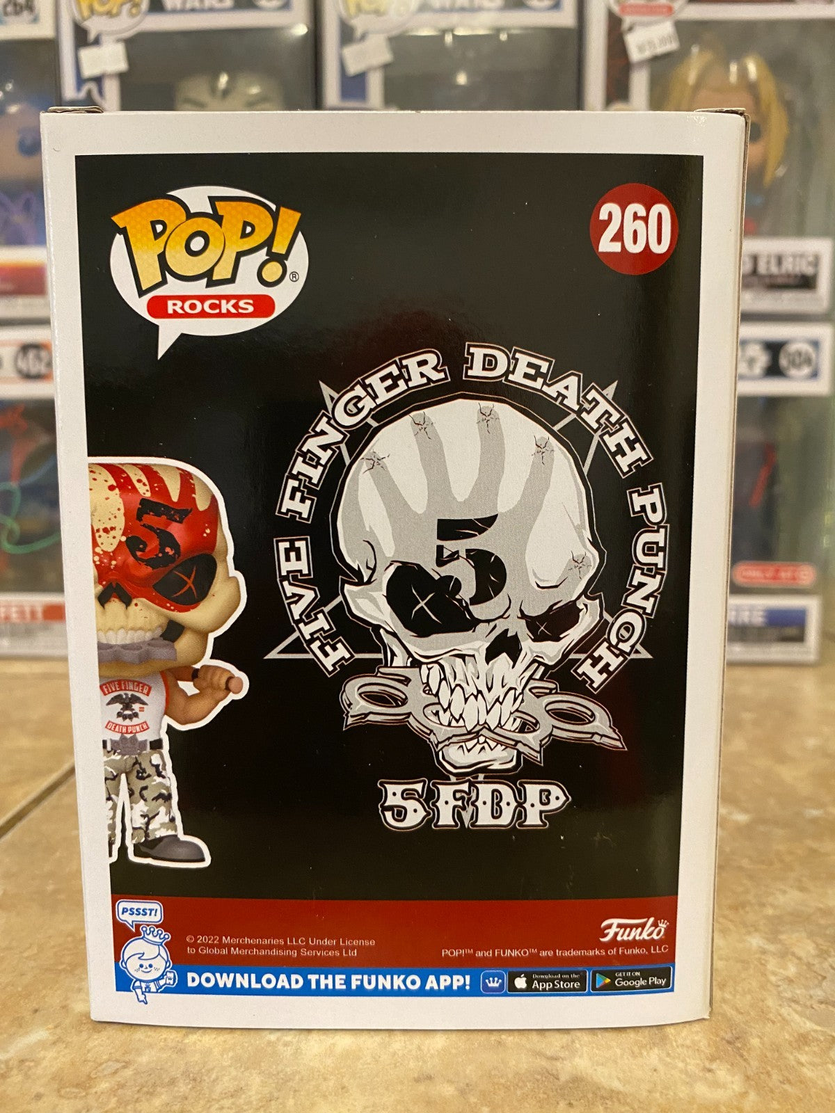 Funko Pop! Rocks Five Finger Death Punch Knucklehead #260 with Protector