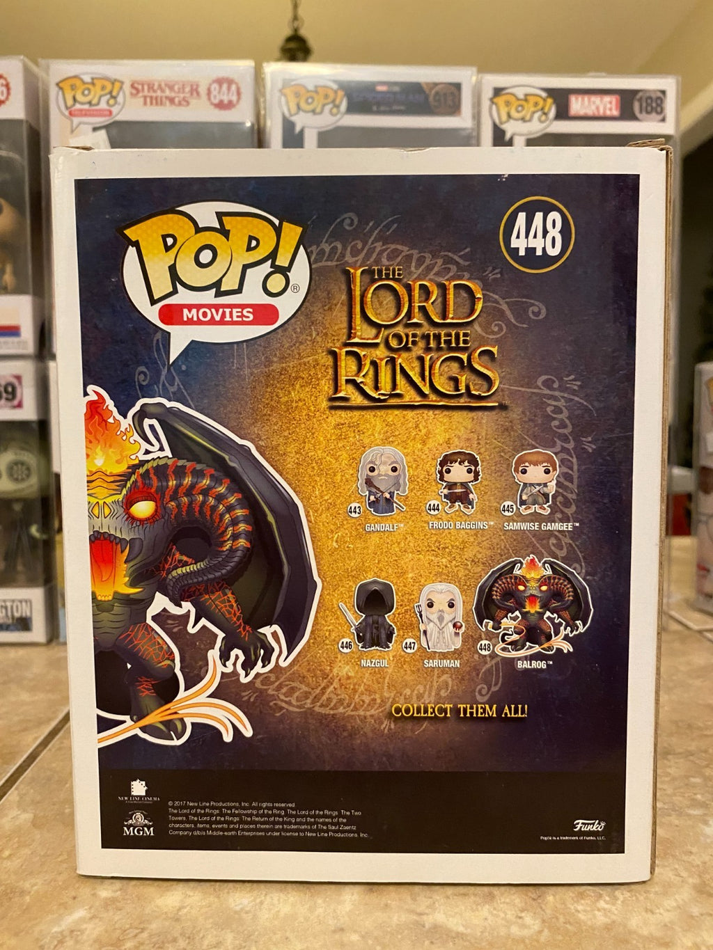 FUNKO POP MOVIES #448 The Lord of The Rings Balrog 6" Vinyl Figure NIB