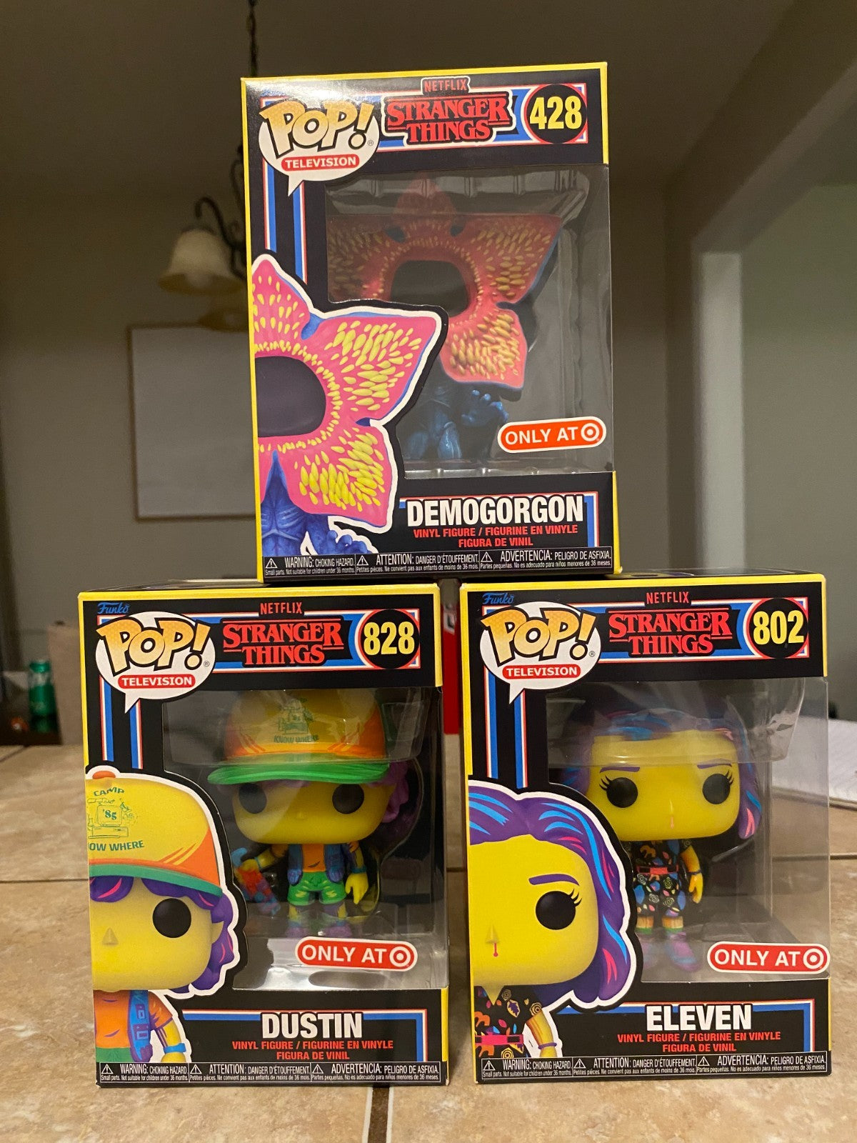 Funko Pop Netflix: Stranger Things - Black Light Set Target Exclusive Bundle