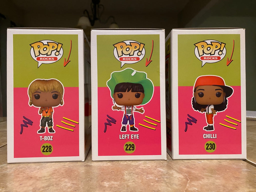 Funko Pop! Pop Rocks TLC Complete Set of 3 Figures #228-230 w Protectors