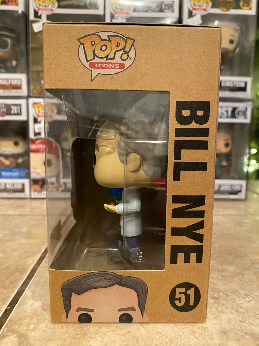 Funko Pop! Icons! BILL NYE Science Guy Hot Topic Vinyl Figure #51 w Protector