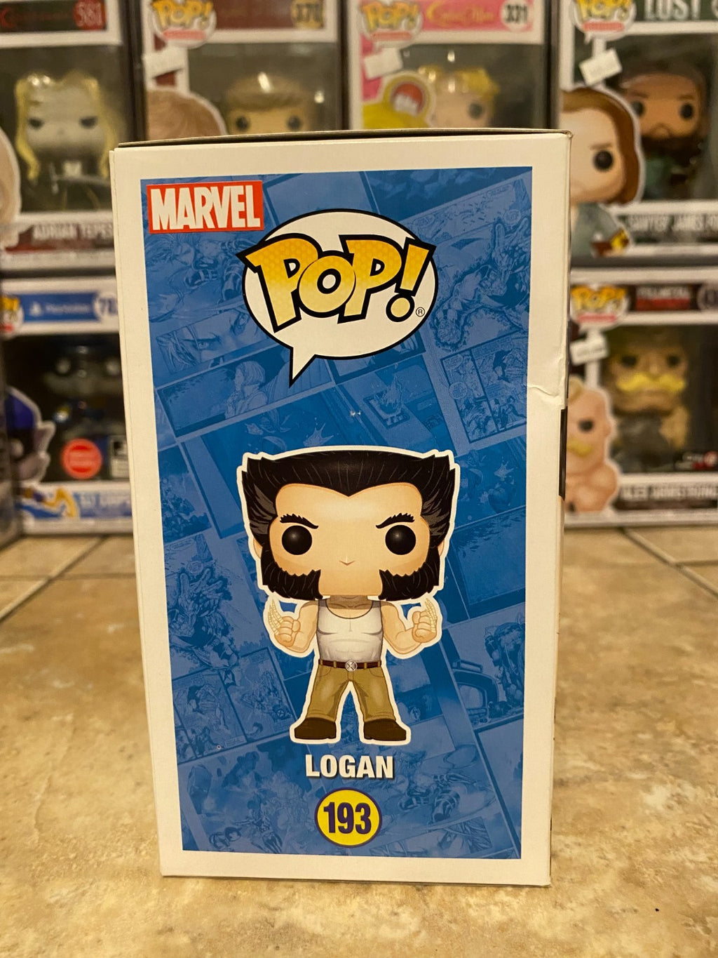 Funko Pop! Marvel X-Men Logan #193 Hot Topic Exclusive Vinyl Figure w Protector