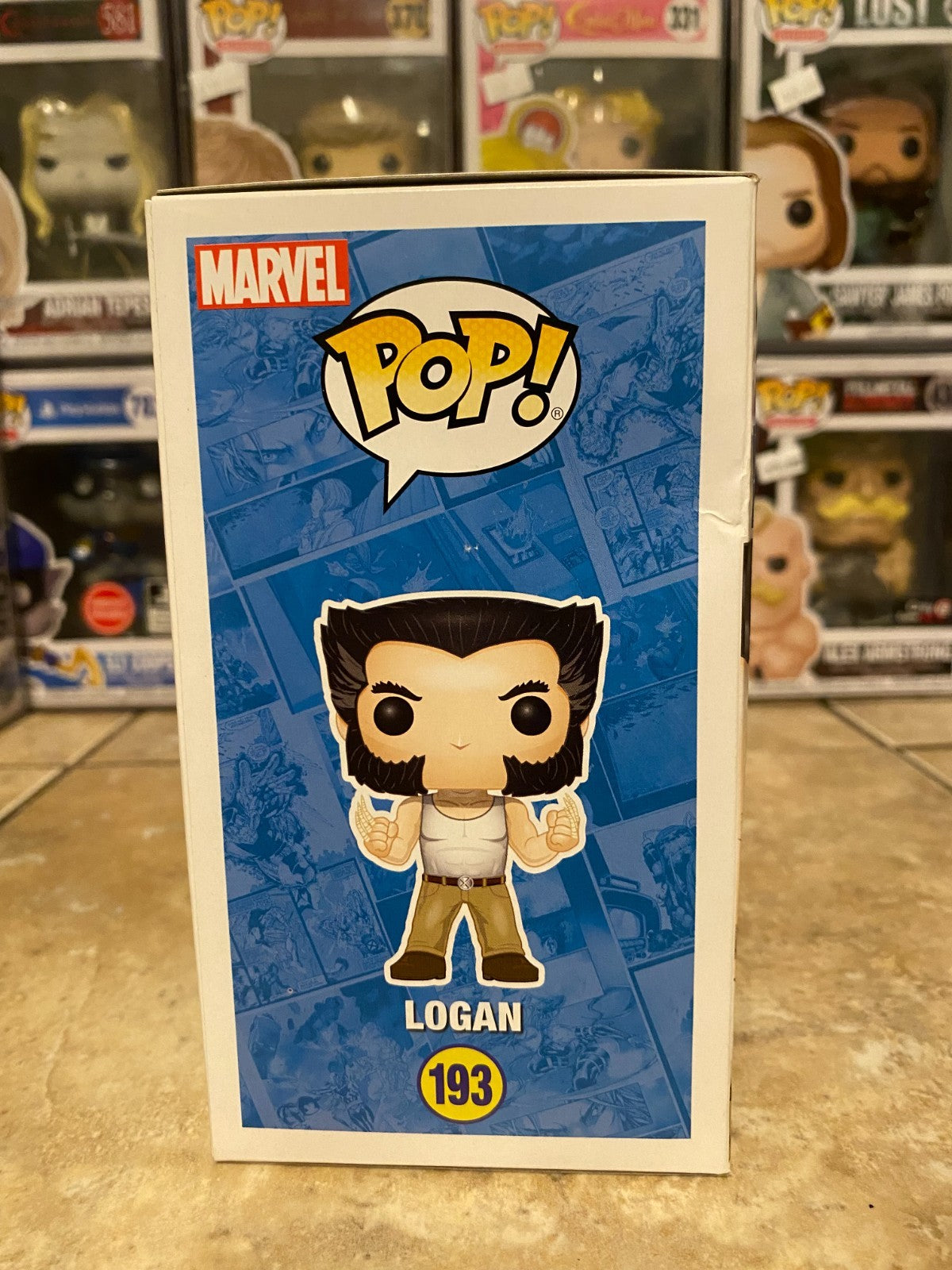 Funko Pop! Marvel X-Men Logan #193 Hot Topic Exclusive Vinyl Figure w Protector