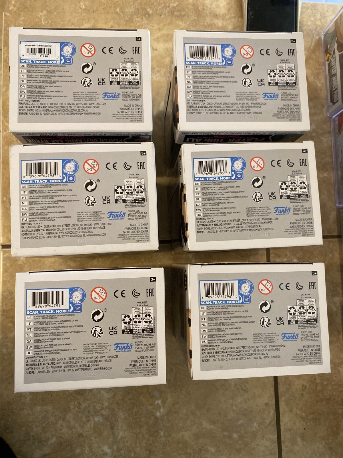 Funko Pop! Squid Game Complete Set of 6 Figures #1221–1226 w Protectors