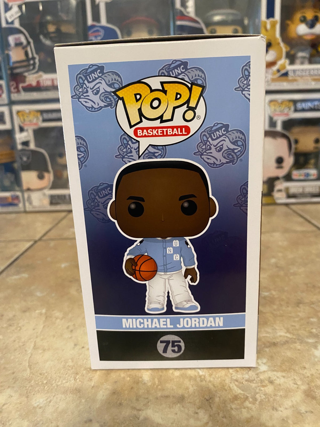 Funko POP! NBA Basketball #75 Michael Jordan UNC Warm Ups Figure w Protector