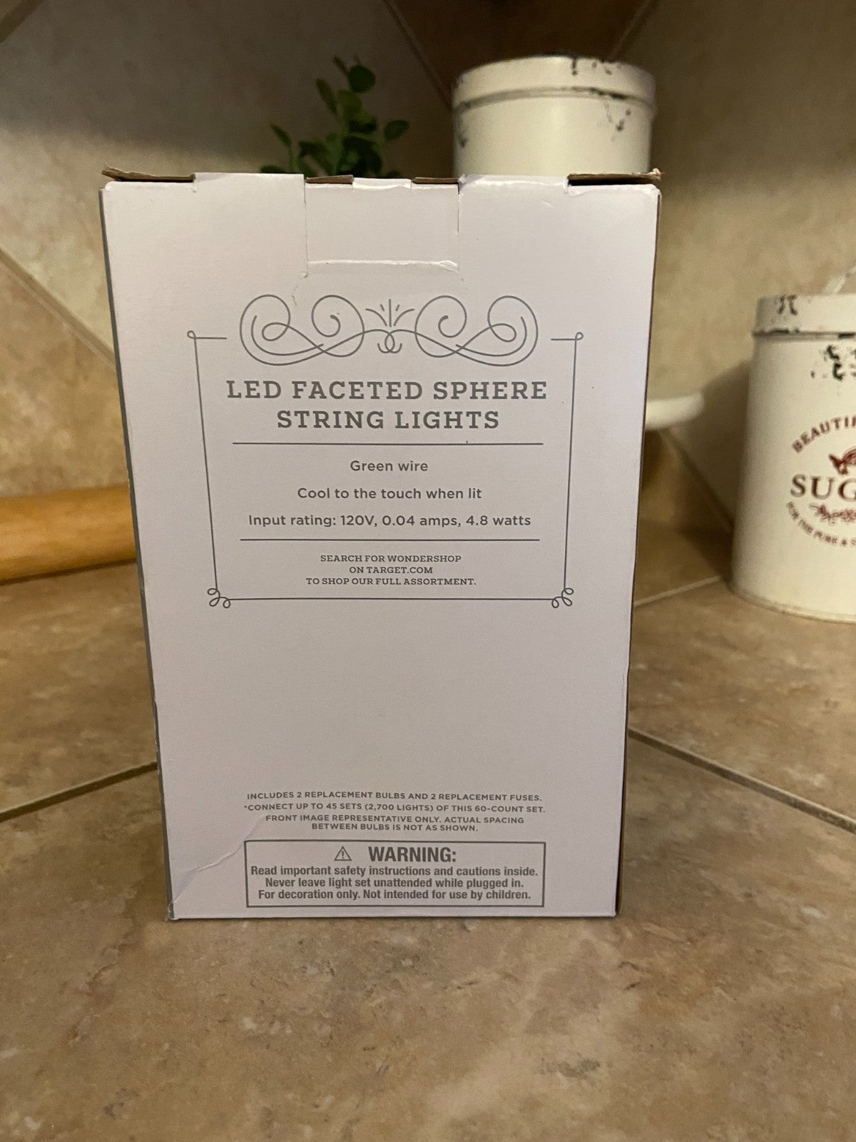 Wondershop LED Faceted SPHERE String Lights 60-Multicolor Lights