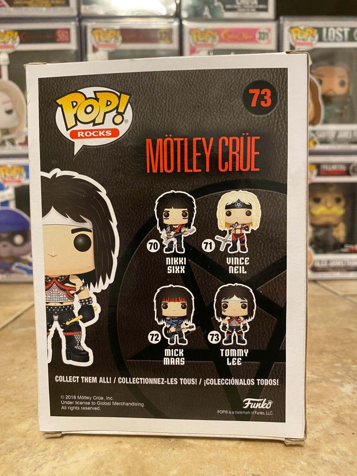 Funko Pop! Rocks Motley Crue - Vaulted Tommy Lee Figure w Box/Screen Damage