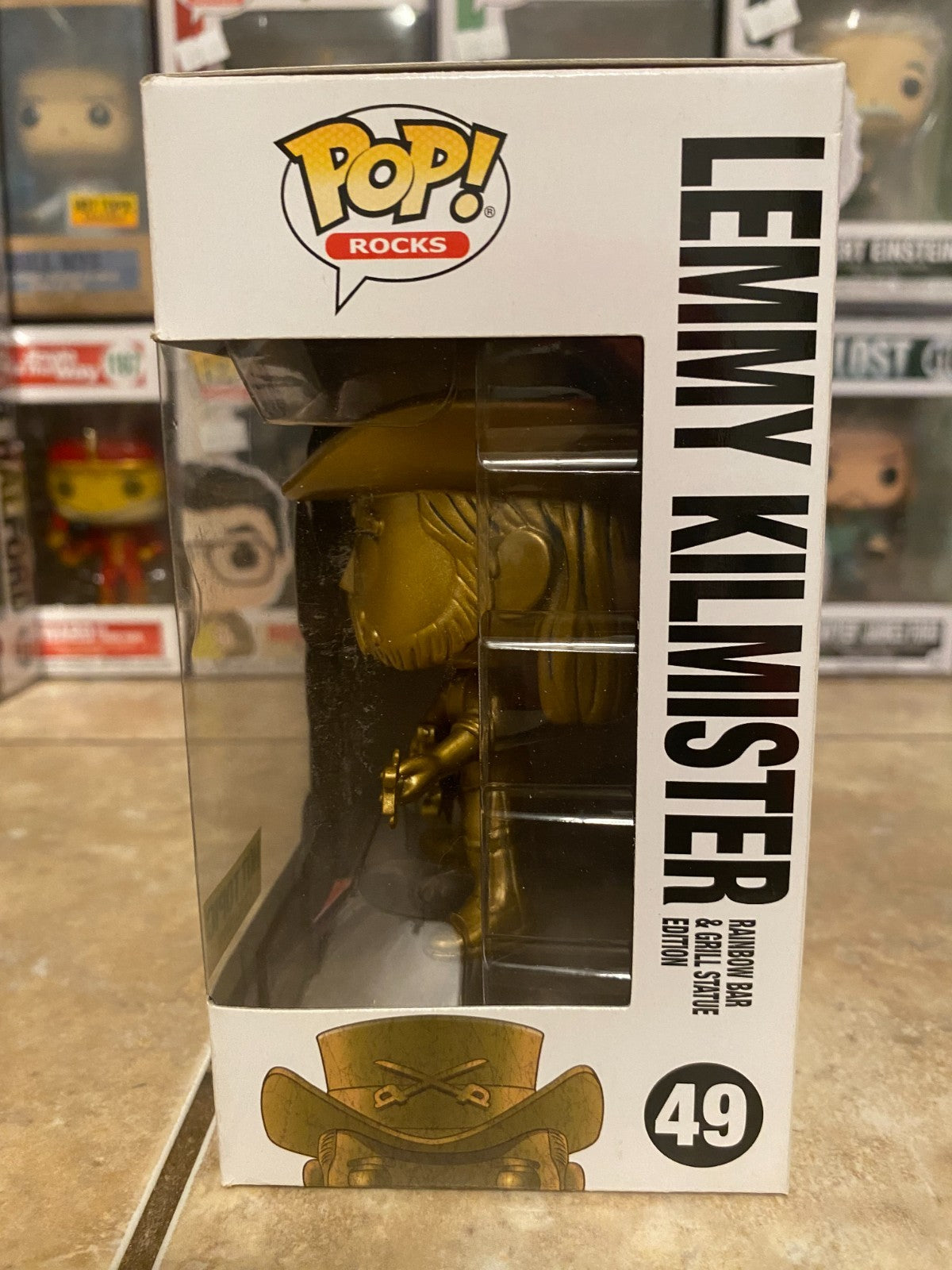 Funko Pop Rocks Lemmy Kilmister Motorhead 49 Gold Hot Topic Exclusive! Protector