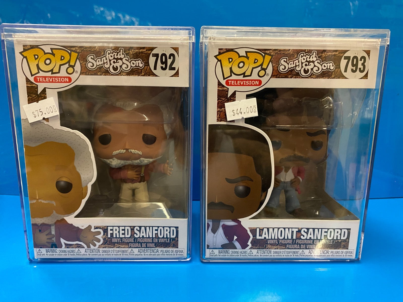 Vaulted Funko Pop: Sandford & Son #792 & #793 Set w Hard Protectors