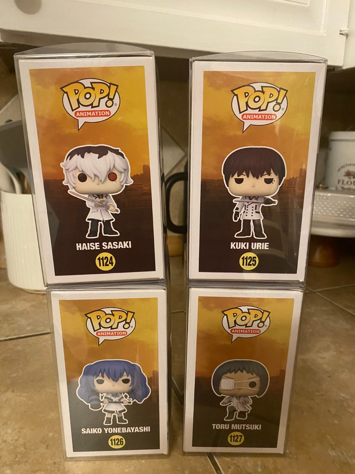 Funko Pop! Tokyo Ghoul:RE - Set of 4 #1124-1127 w Protectors