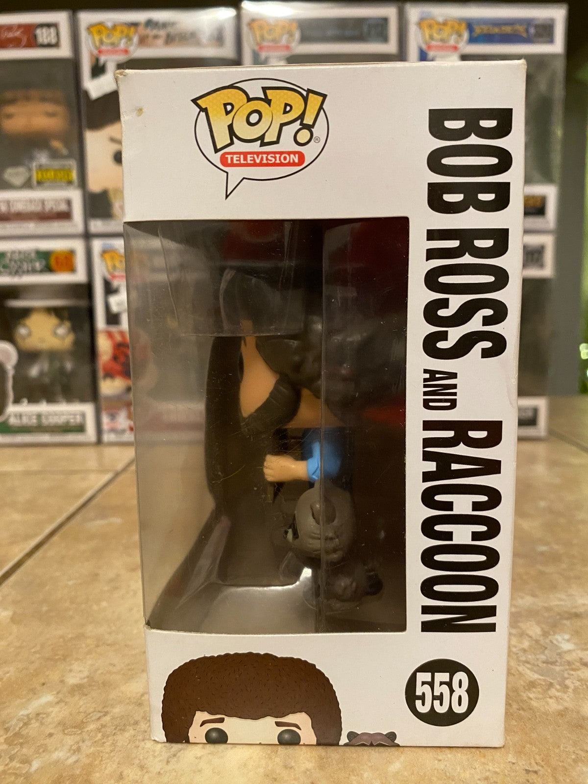 Funko Pop! Television: Bob Ross and Raccoon 558 - Joy of Painting w Protector