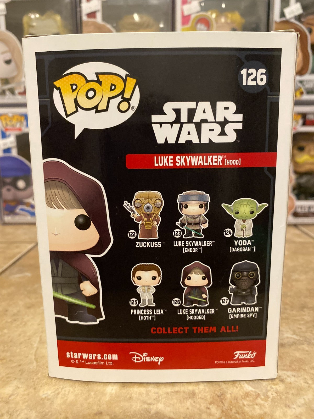 Funko POP! Star Wars Luke Skywalker (Hood) #126 2017 Galactic Con Exclusive
