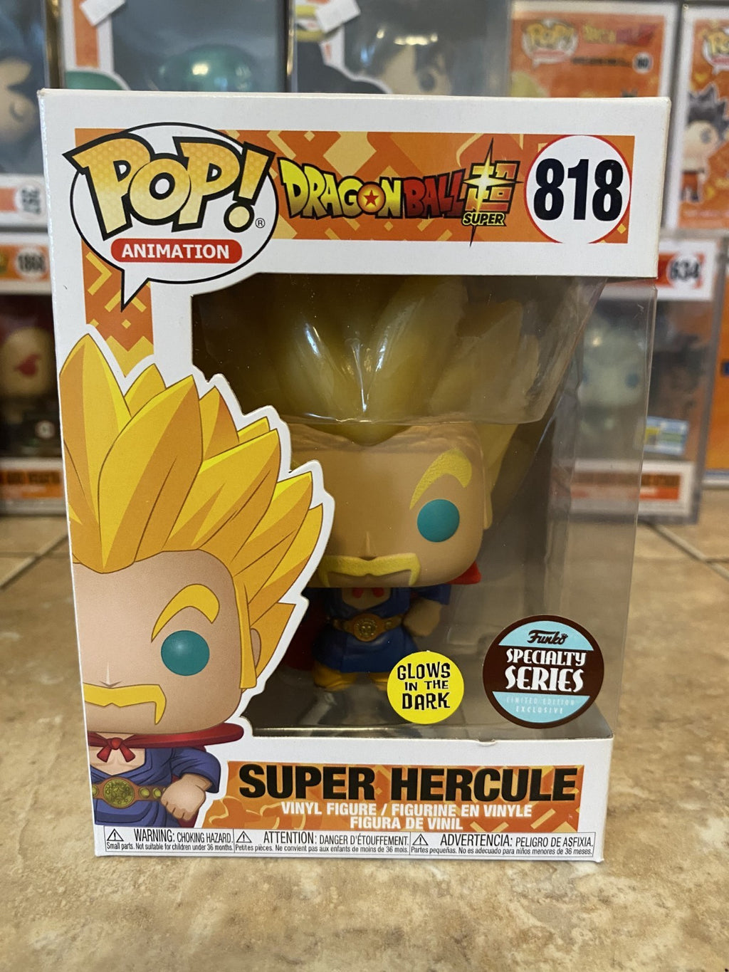 Funko Pop! Dragon Ball Super #818 Super Hercules GITD Exclusive w Protector