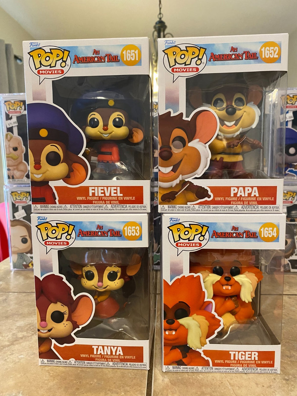 Funko Pop! Movies! An American Tail Set of 4Figures w Protectors