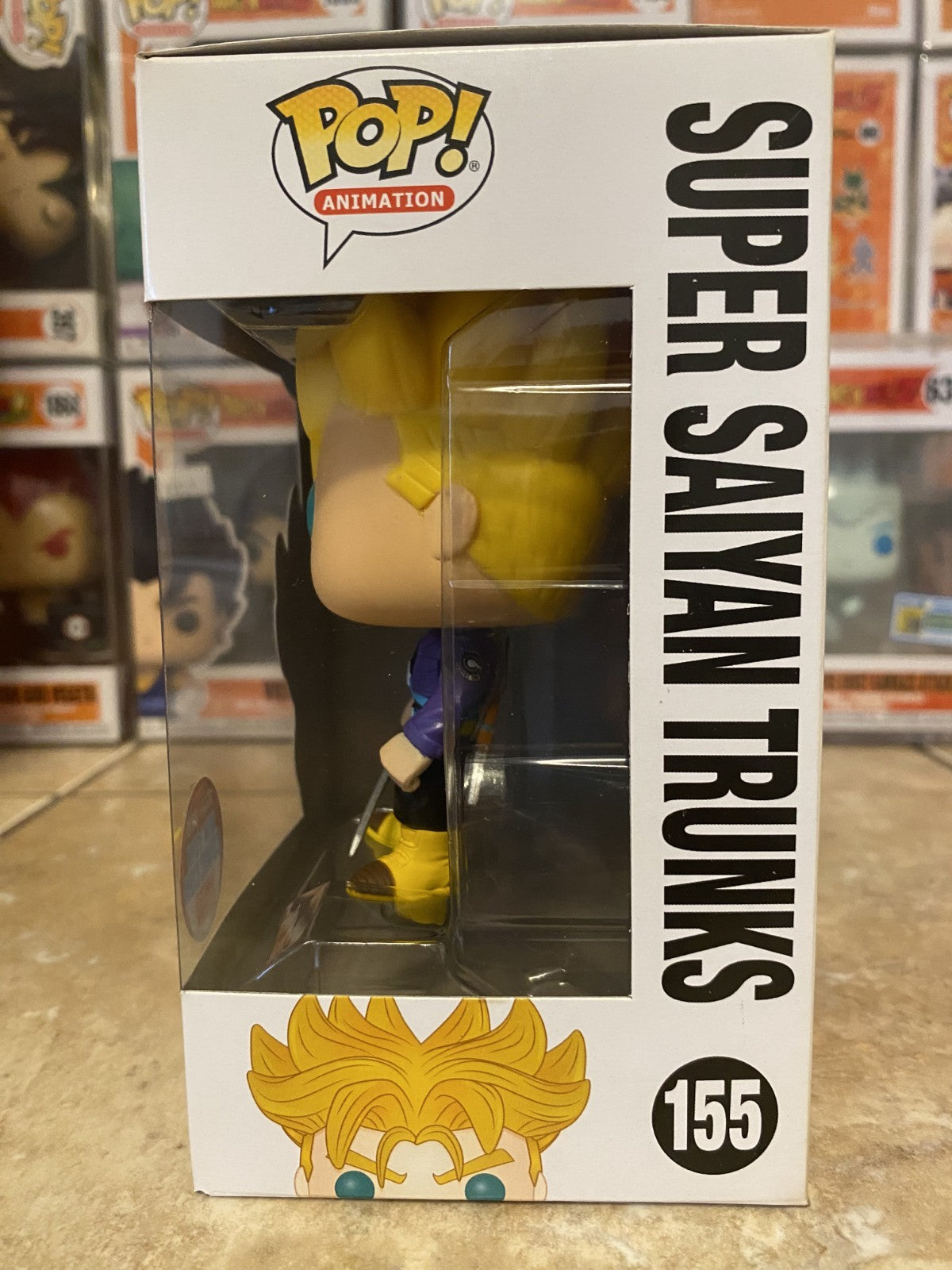 Funko Pop Dragon Ball Z Super Saiyan Trunks #155 2016 NYCC Exclusive w Protector