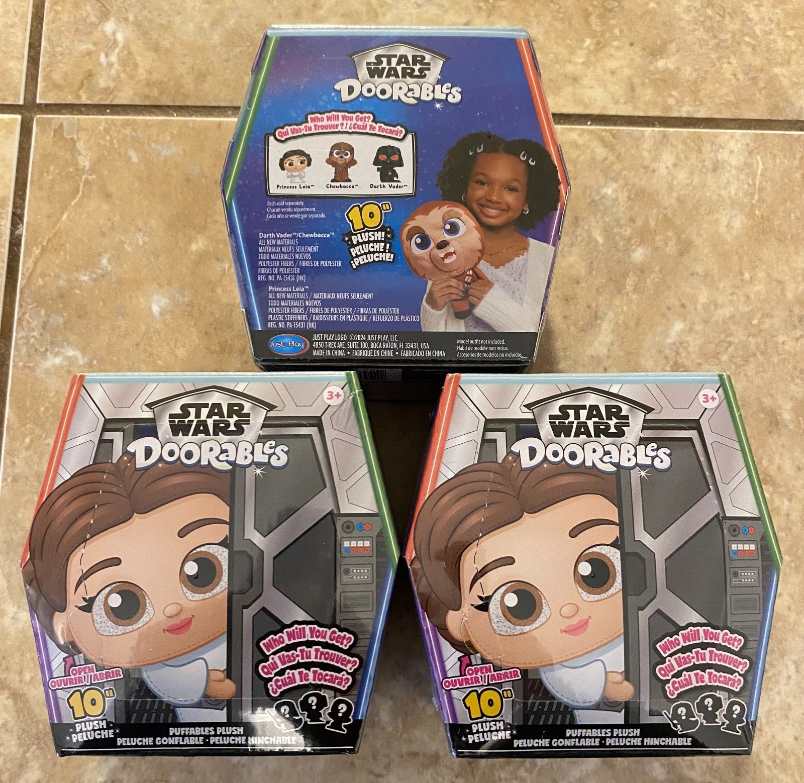 Disney Star Wars Doorables 10” Puffables Mystery Plush - NEW / Sealed Lot Of 3