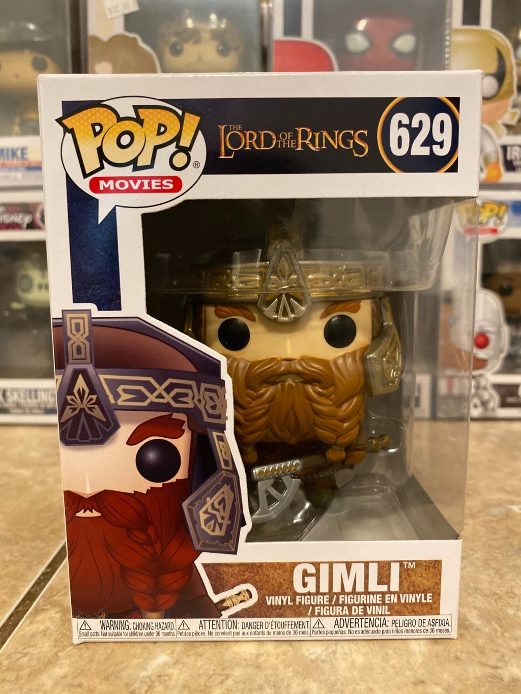 Funko Pop! LOrd of the Rings Gimli #629 w Protector