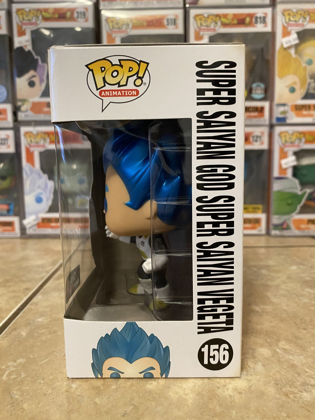Funko Pop! Dragon Ball Z #156 Super Saiyan God Saiyan Vegeta w Protector