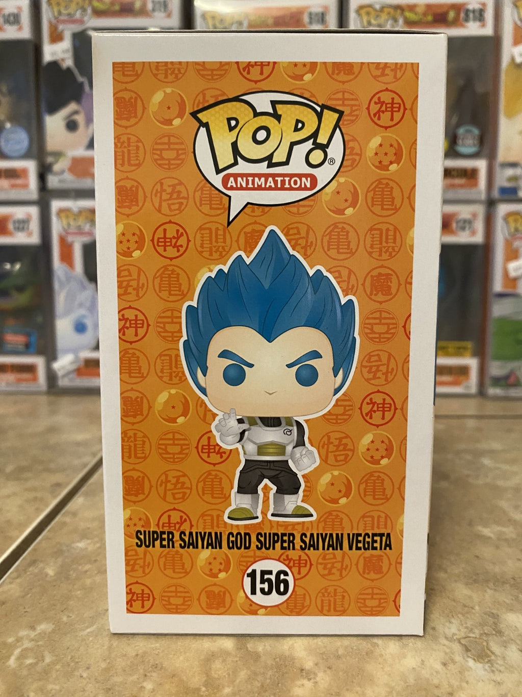 Funko Pop! Dragon Ball Z #156 Super Saiyan God Saiyan Vegeta w Protector