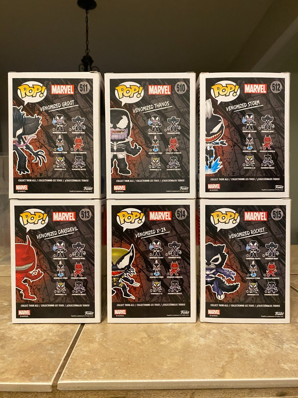 Funko Pop! Marvel: Venomized Complete Lot of 6 #511 thru #515 w Protectors