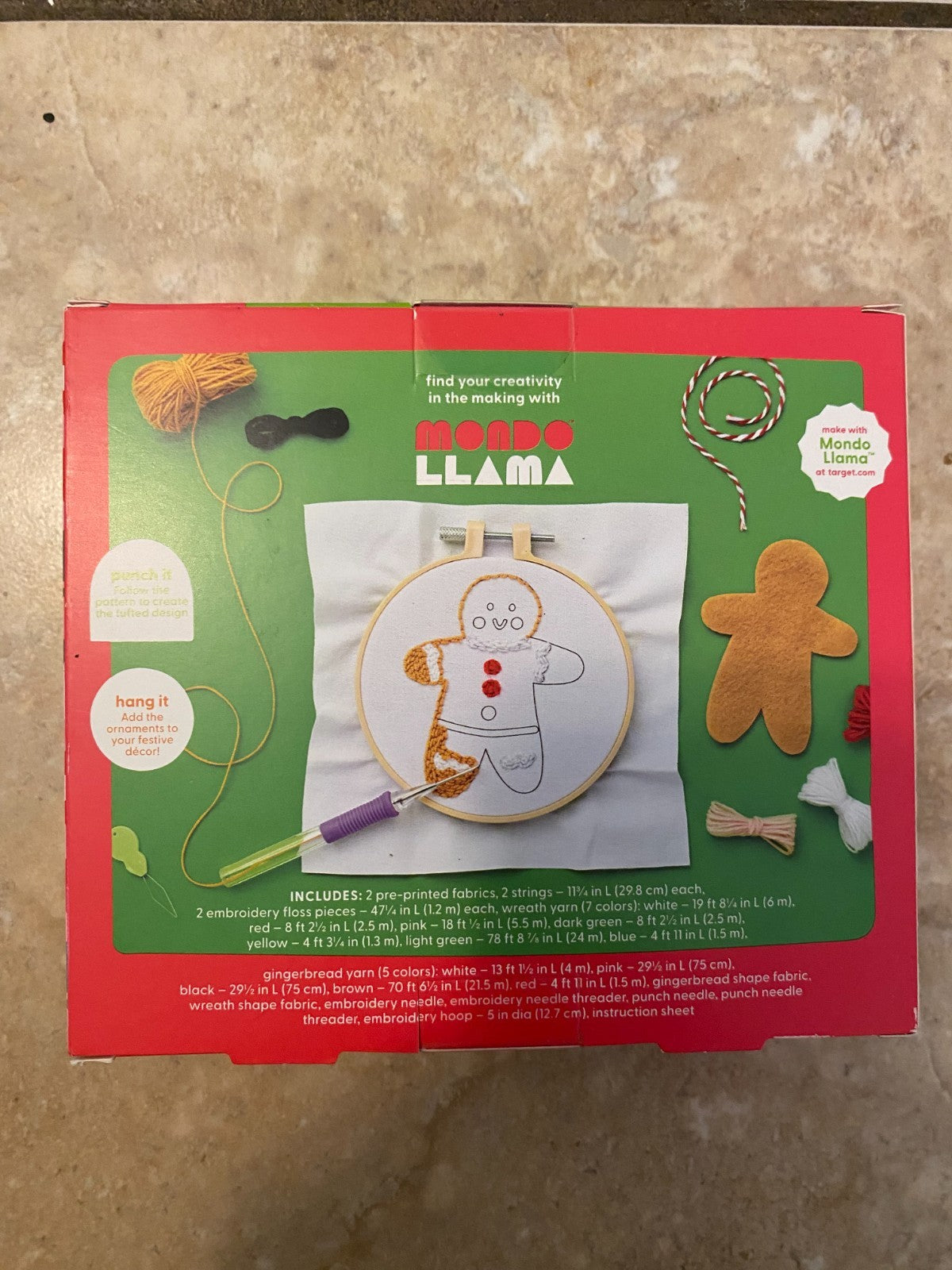 Mondo Llama Create-Your-Own Punch Needle Ornament Kit (Makes 2)