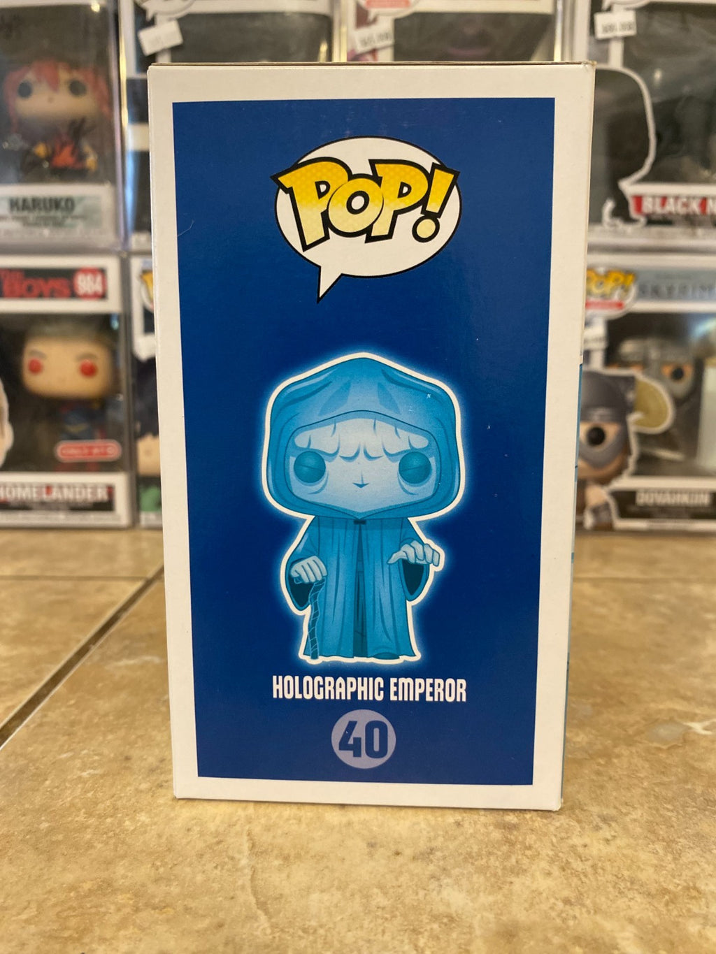 Funko Star Wars Holographic Emperor #40 GITD w Protector