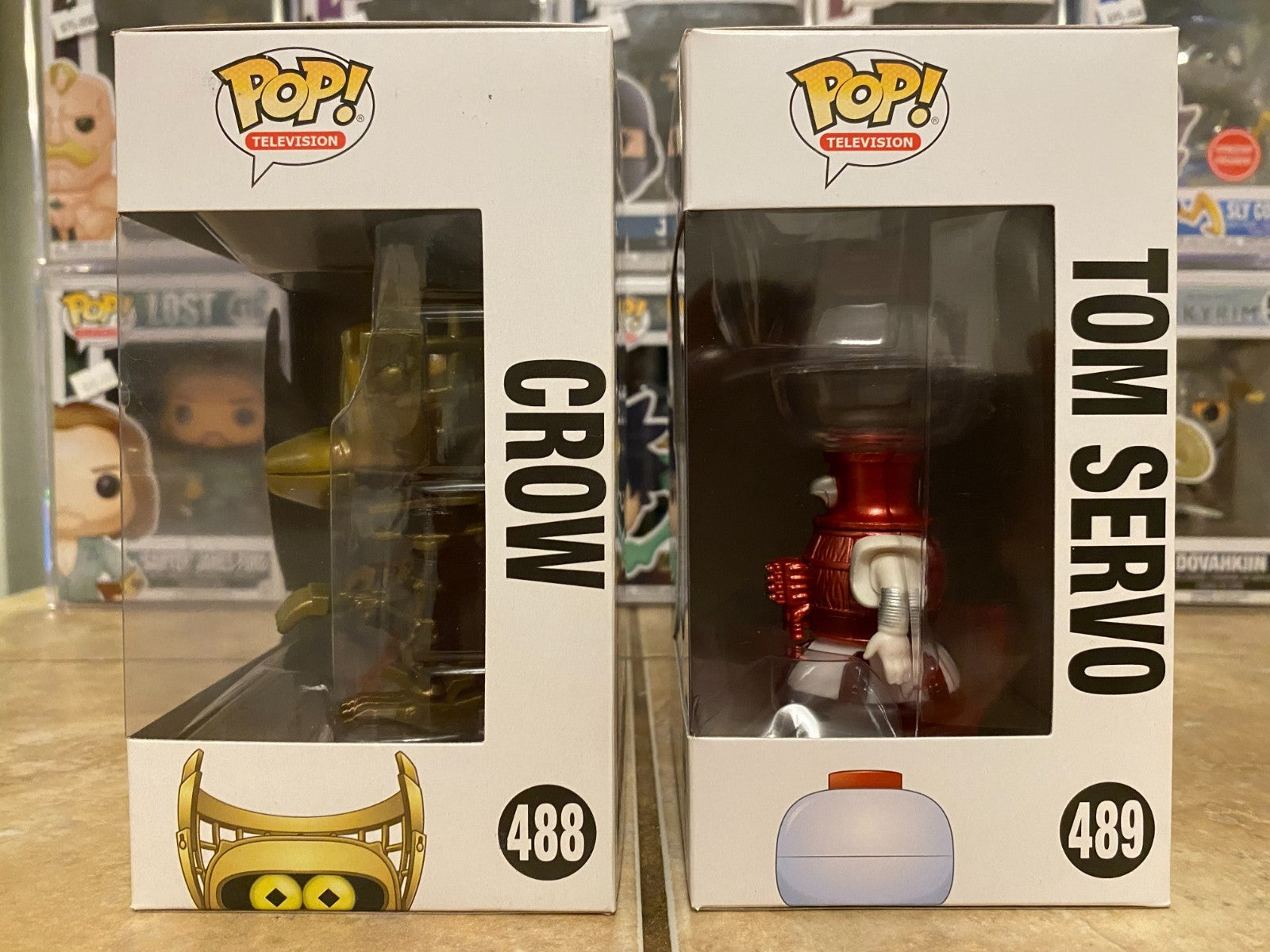 Funko Pop! Mystery Science Theater 3000 Set Of 2 Crow & Tom Swervo w Protectors