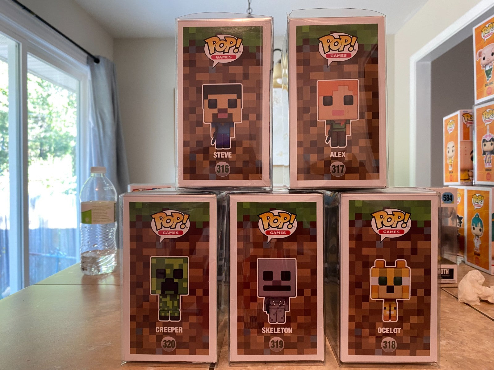 Funko Pop Minecraft 316-320 Lot Of 5 with Soft Protectors